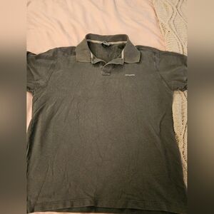 Patagonia Gray Polo‎ Shirt Classic Knit Design